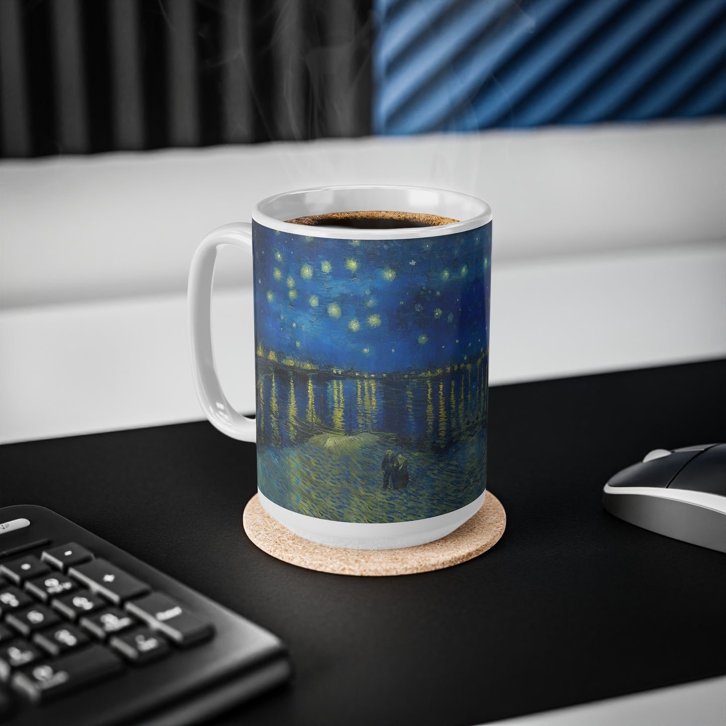 Van Gogh's Starry Night Over the Rhone (1888) - Original Fine Art PrintCeramic Coffee Mugs, 11oz, 15oz