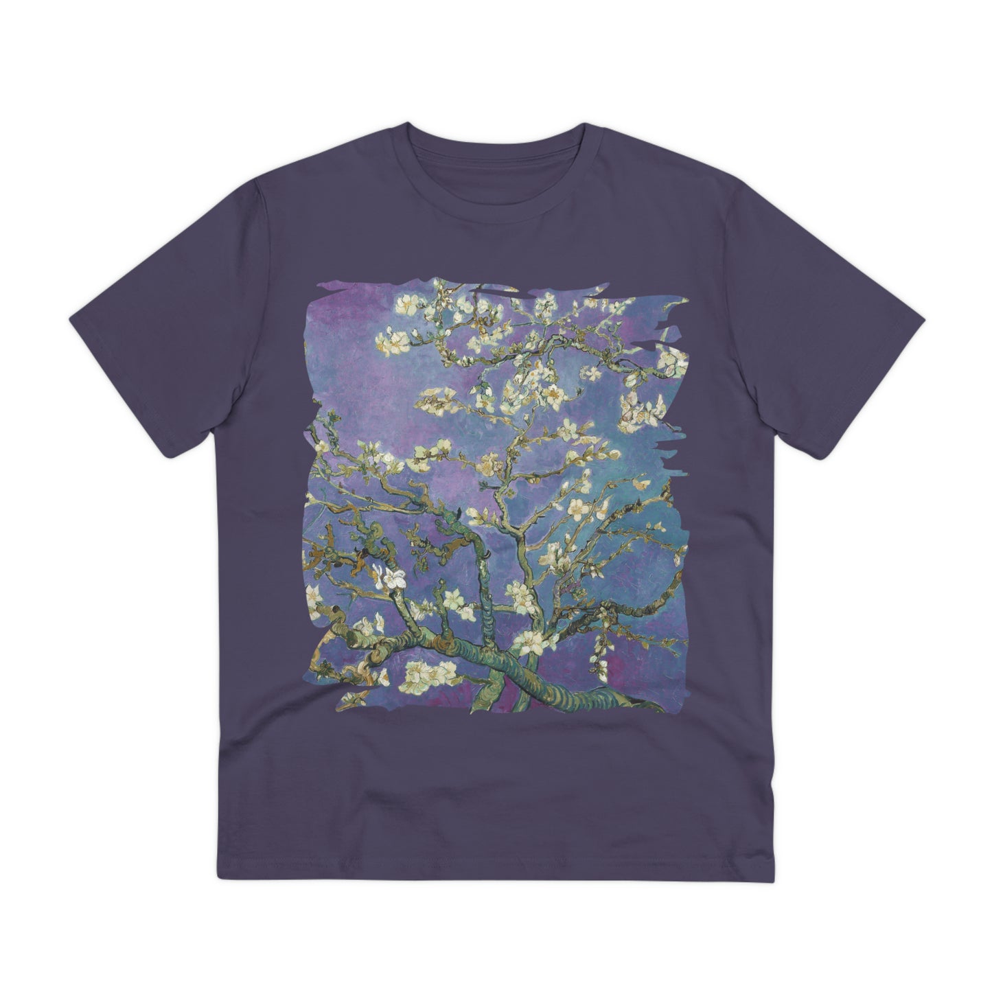 Van Gogh's Almond blossom (1890) - Purple Fine Art Print Organic Cotton T-Shirt Unisex