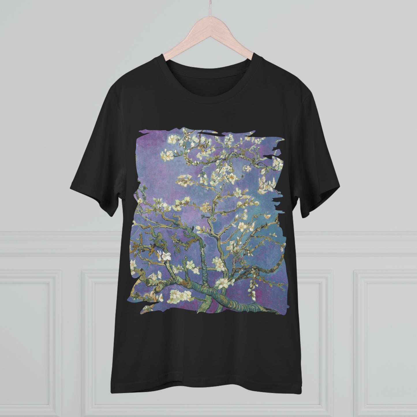 Van Gogh's Almond blossom (1890) - Purple Fine Art Print Organic Cotton T-Shirt Unisex