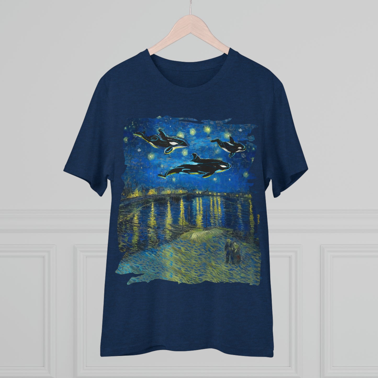 Van Gogh's Starry Night Over the Rhone (1888) - Dreams Fine Art Print Organic Cotton T-Shirt Unisex