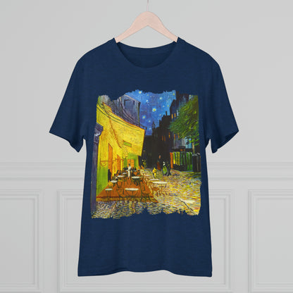 Van Gogh's Café Terrace at Night (1888) - Original Fine Art Print Organic Cotton T-Shirt Unisex