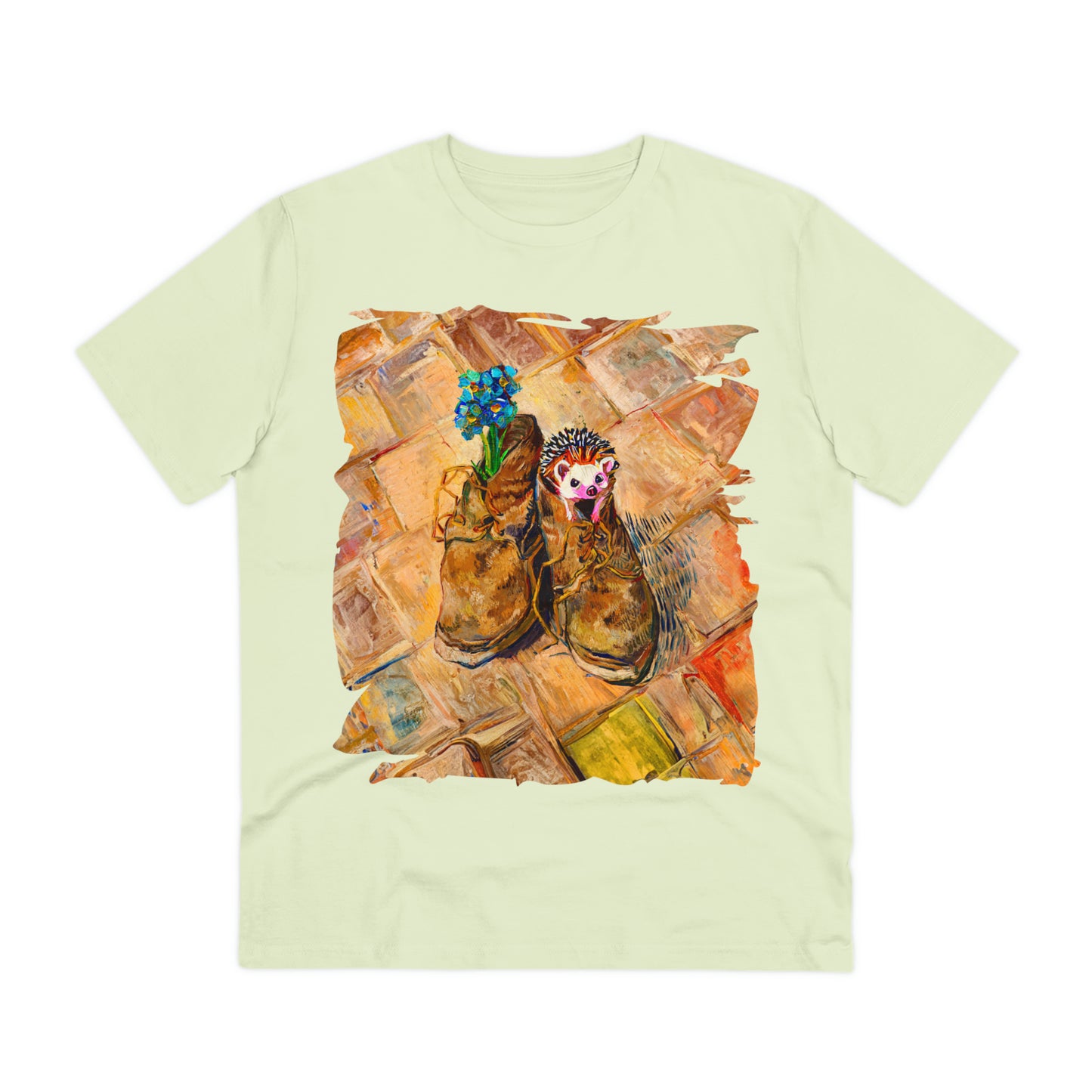 Van Gogh's Shoes (1888) - Hedgehog Fine Art Print Organic Cotton T-Shirt Unisex