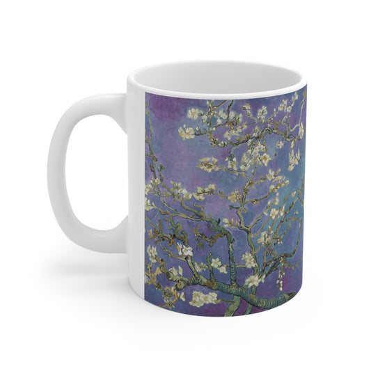 Van Gogh's Almond blossom (1890) - Purple Fine Art Print Ceramic Coffee Mugs, 11oz, 15oz