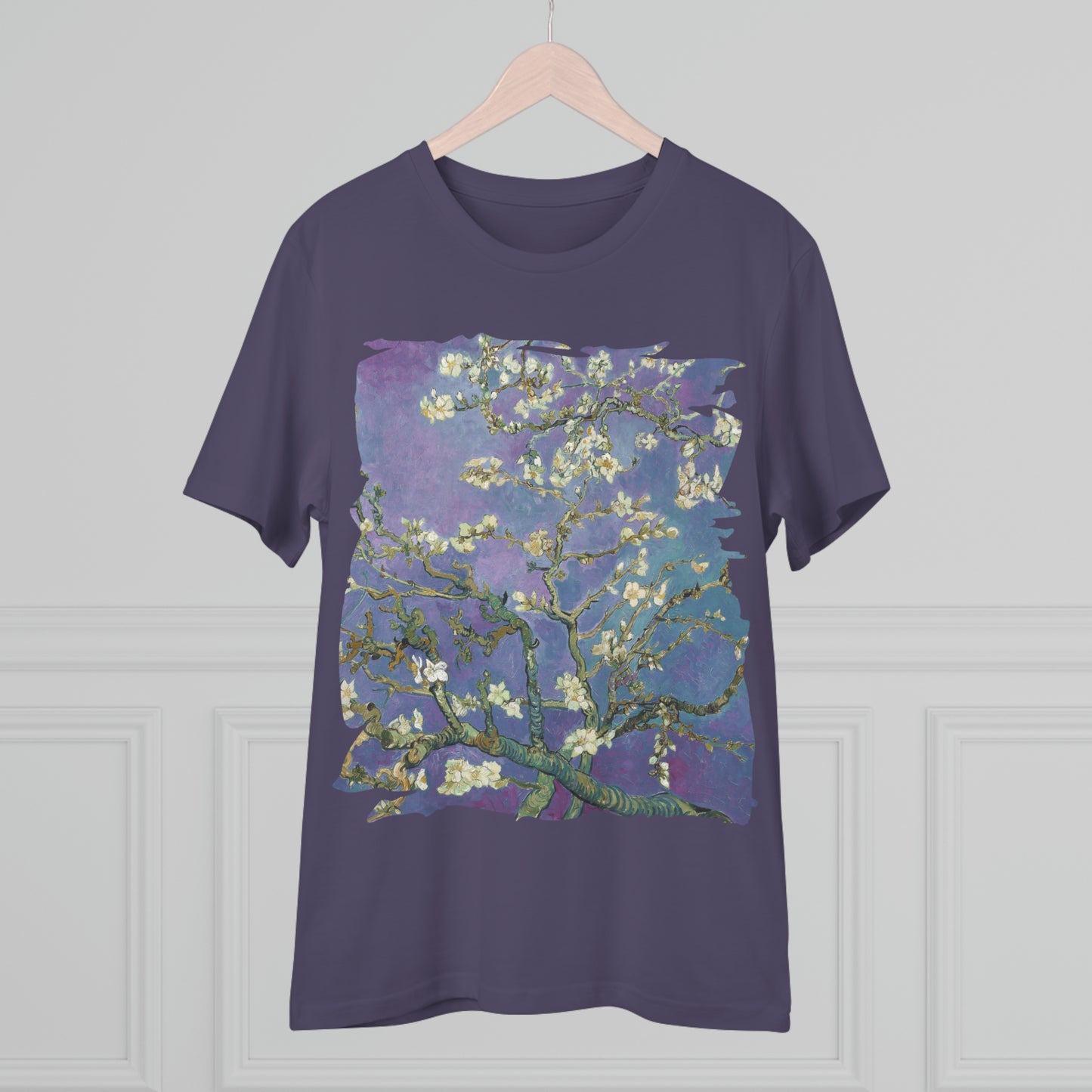 Van Gogh's Almond blossom (1890) - Purple Fine Art Print Organic Cotton T-Shirt Unisex