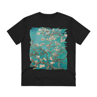 Van Gogh's Almond blossom (1890) - Turqoise Fine Art Print Organic Cotton T-Shirt Unisex