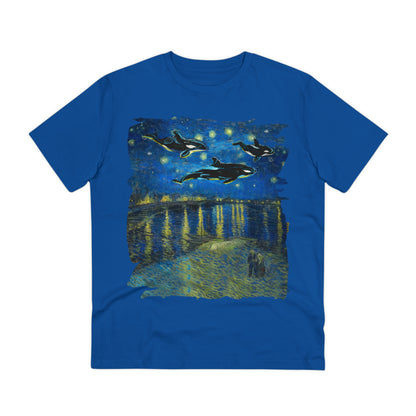 Van Gogh's Starry Night Over the Rhone (1888) - Dreams Fine Art Print Organic Cotton T-Shirt Unisex