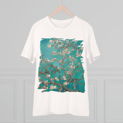 Van Gogh's Almond blossom (1890) - Turqoise Fine Art Print Organic Cotton T-Shirt Unisex