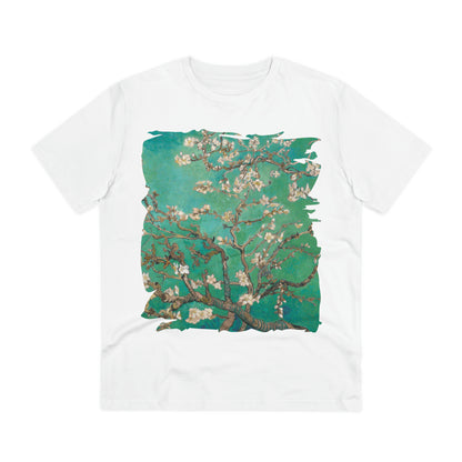 Van Gogh's Almond blossom (1890) - Green Fine Art Print Organic Cotton T-Shirt Unisex