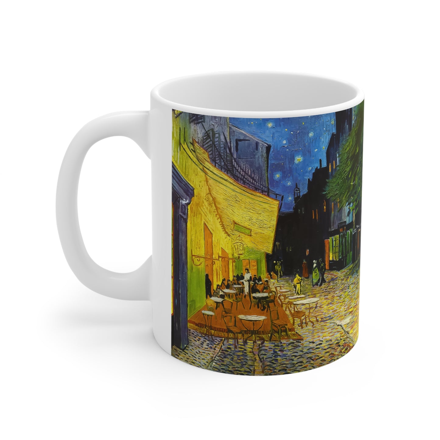 Van Gogh's Café Terrace at Night (1888) - Original Fine Art Print Ceramic Coffee Mugs, 11oz, 15oz