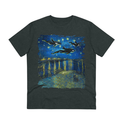 Van Gogh's Starry Night Over the Rhone (1888) - Dreams Fine Art Print Organic Cotton T-Shirt Unisex