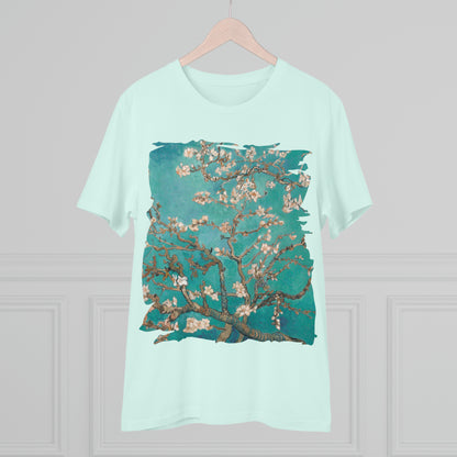 Van Gogh's Almond blossom (1890) - Turqoise Fine Art Print Organic Cotton T-Shirt Unisex