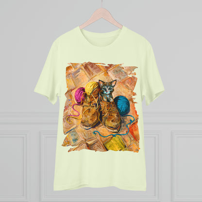 Van Gogh's Shoes (1888) - Kitten with yarns Fine Art Print Organic Cotton T-Shirt Unisex