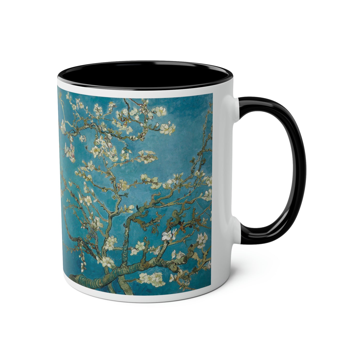 Van Gogh's Almond blossom (1890) - Original Fine Art Print Two-Tone Coffee Mugs, 11oz