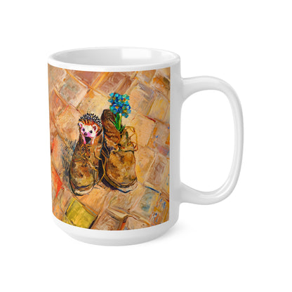 Van Gogh Shoes (1888) - Hedgehog Fine Art Print Ceramic Coffee Mugs, 11oz, 15oz