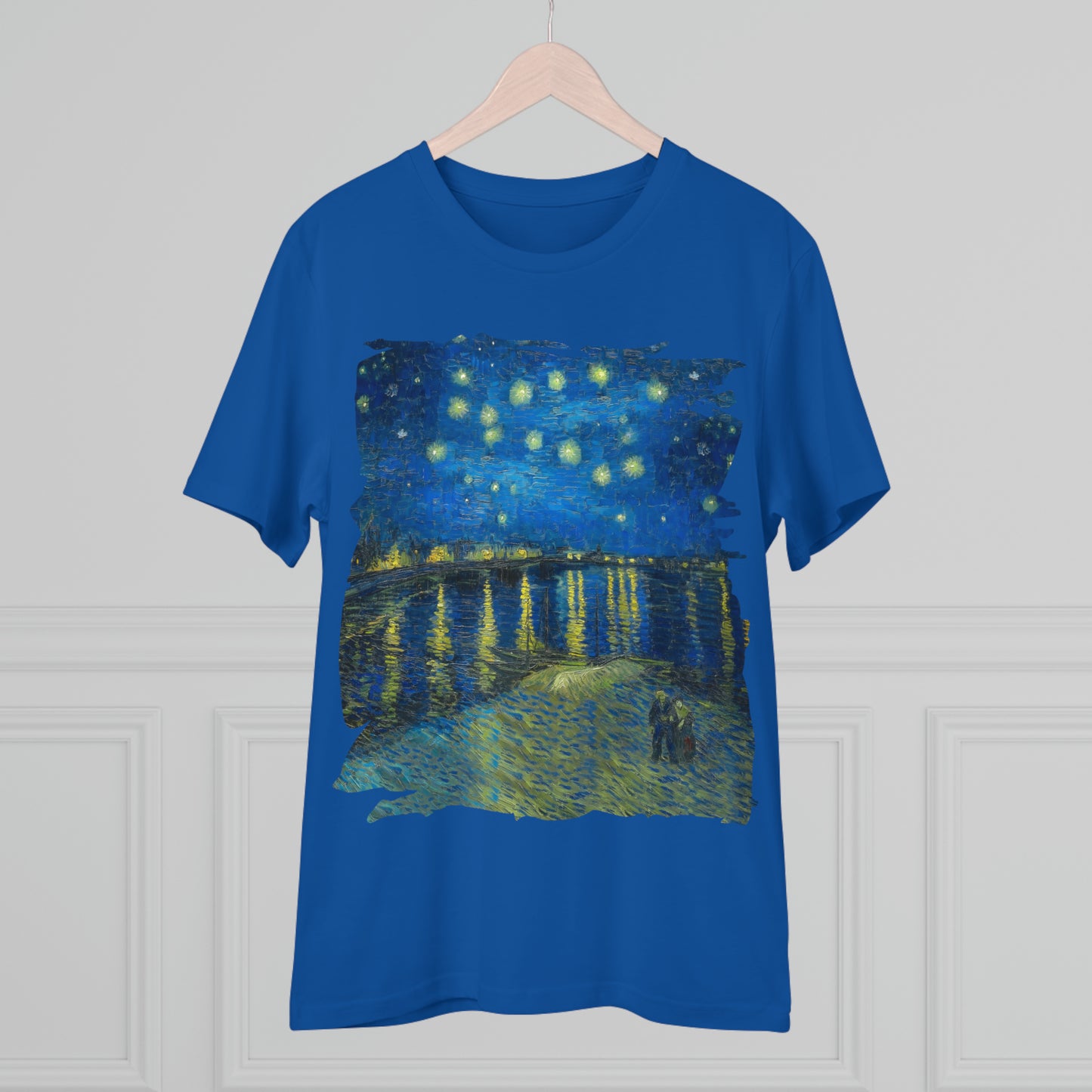 Van Gogh's Starry Night Over the Rhone (1888) - Original Fine Art Print Organic Cotton T-Shirt Unisex