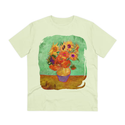 Van Gogh's Vase with Twelve Sunflowers (1888–1889) - Summer Fine Art Print Organic Cotton T-Shirt Unisex