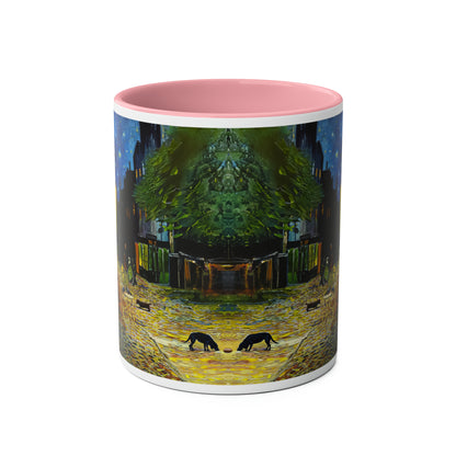 Van Gogh's Café Terrace at Night (1888) - Strays Two-Tone Coffee Mugs, 11oz