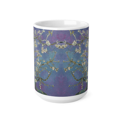 Van Gogh's Almond blossom (1890) - Purple Fine Art Print Ceramic Coffee Mugs, 11oz, 15oz