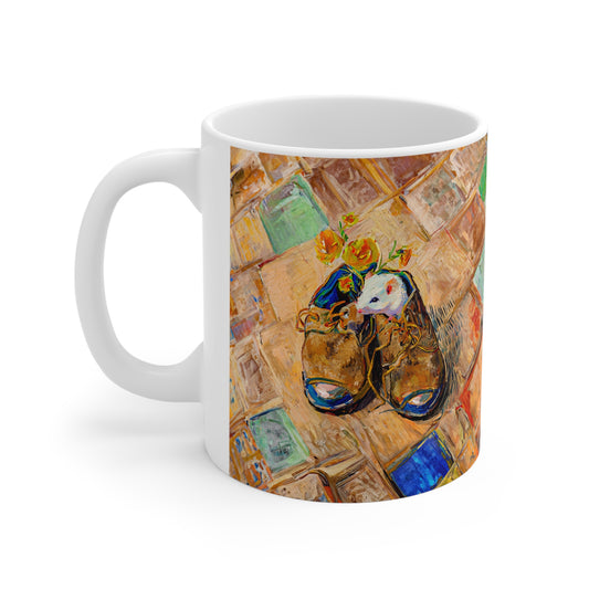 Van Gogh's Shoes (1888) - Mouse in the shoe Fine Art Print Ceramic Coffee Cups, 11oz, 15oz