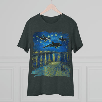 Van Gogh's Starry Night Over the Rhone (1888) - Dreams Fine Art Print Organic Cotton T-Shirt Unisex