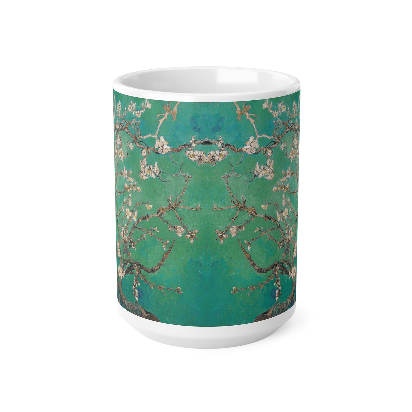 Van Gogh's Almond blossom (1890) - Green Fine Art Print Ceramic Coffee Mugs, 11oz, 15oz