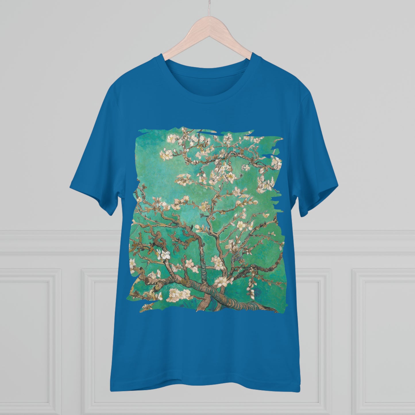 Van Gogh's Almond blossom (1890) - Green Fine Art Print Organic Cotton T-Shirt Unisex