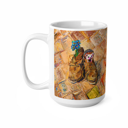 Van Gogh Shoes (1888) - Hedgehog Fine Art Print Ceramic Coffee Mugs, 11oz, 15oz