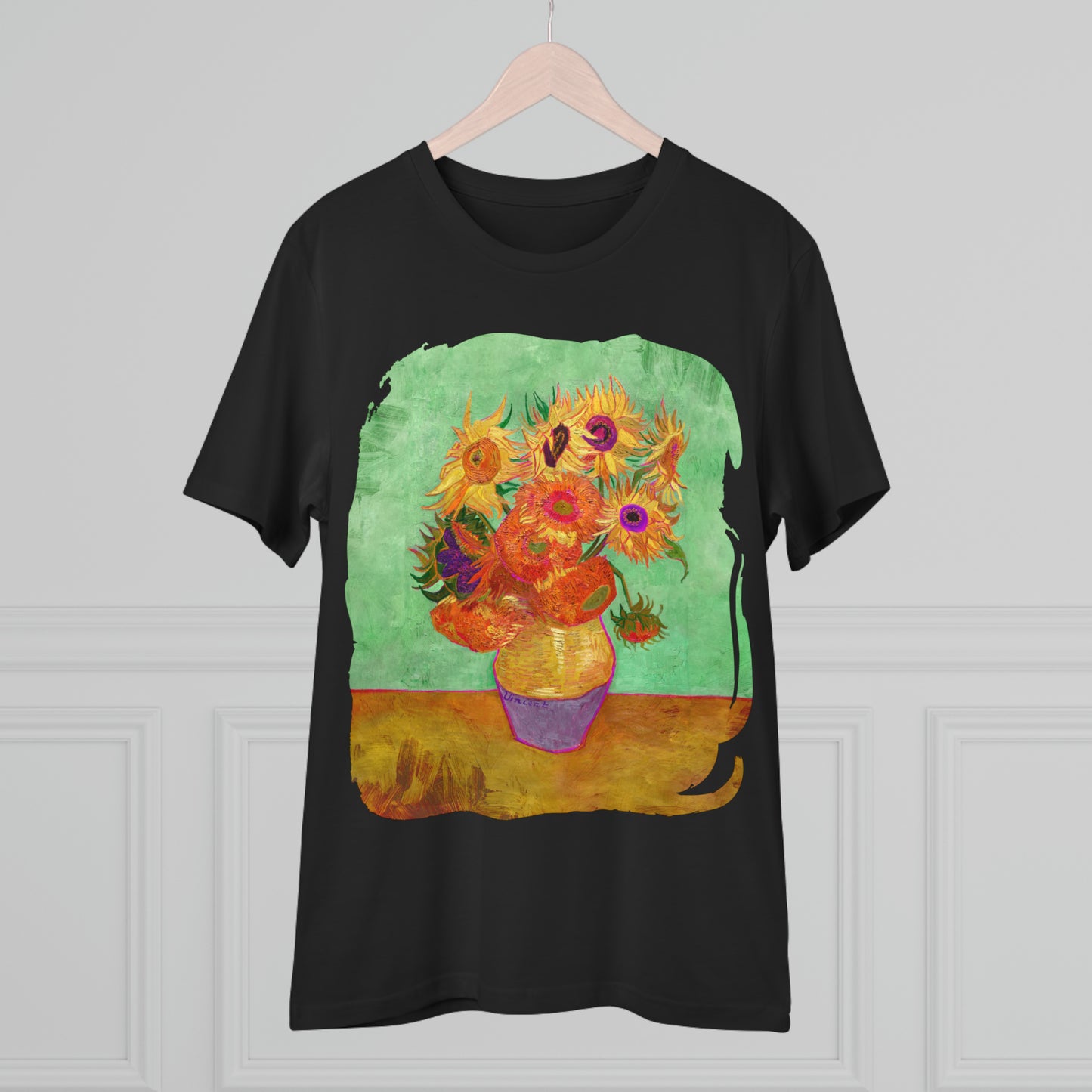 Van Gogh's Vase with Twelve Sunflowers (1888–1889) - Summer Fine Art Print Organic Cotton T-Shirt Unisex