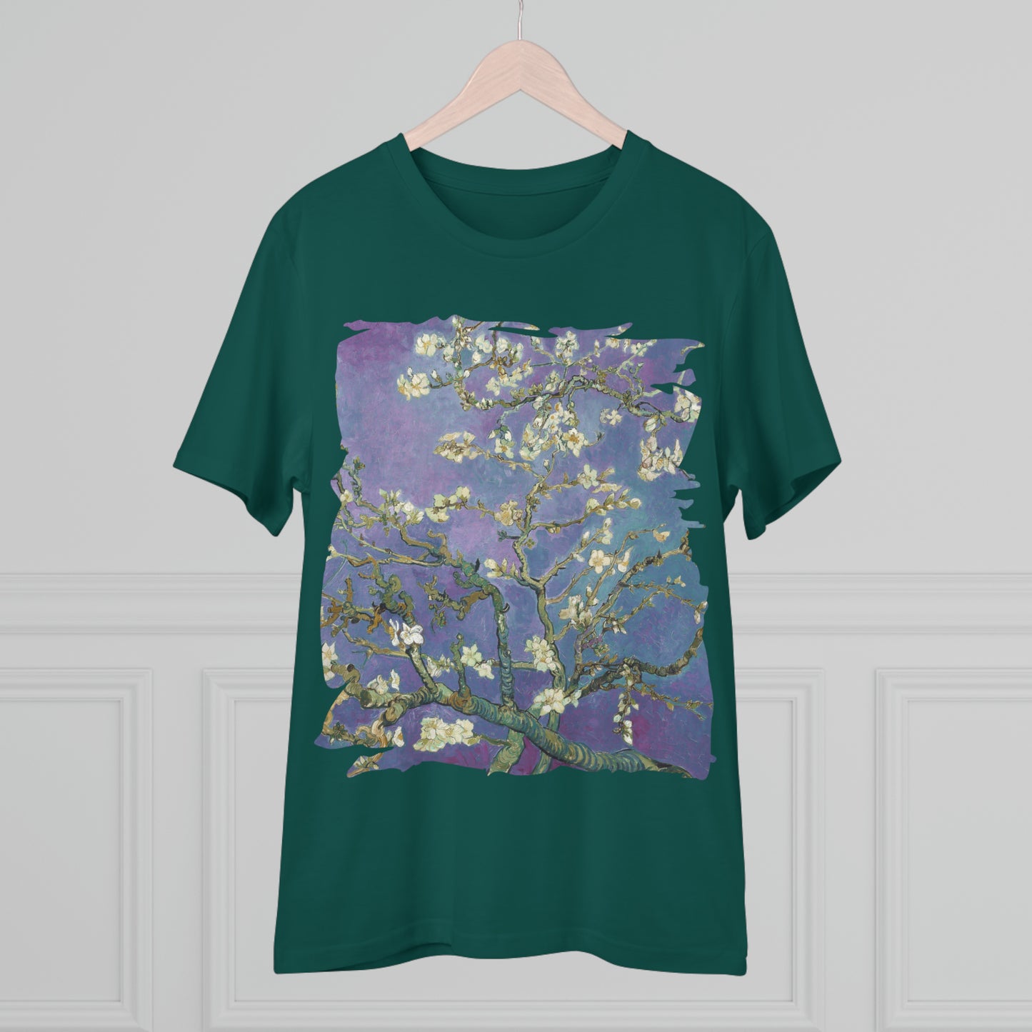 Van Gogh's Almond blossom (1890) - Purple Fine Art Print Organic Cotton T-Shirt Unisex