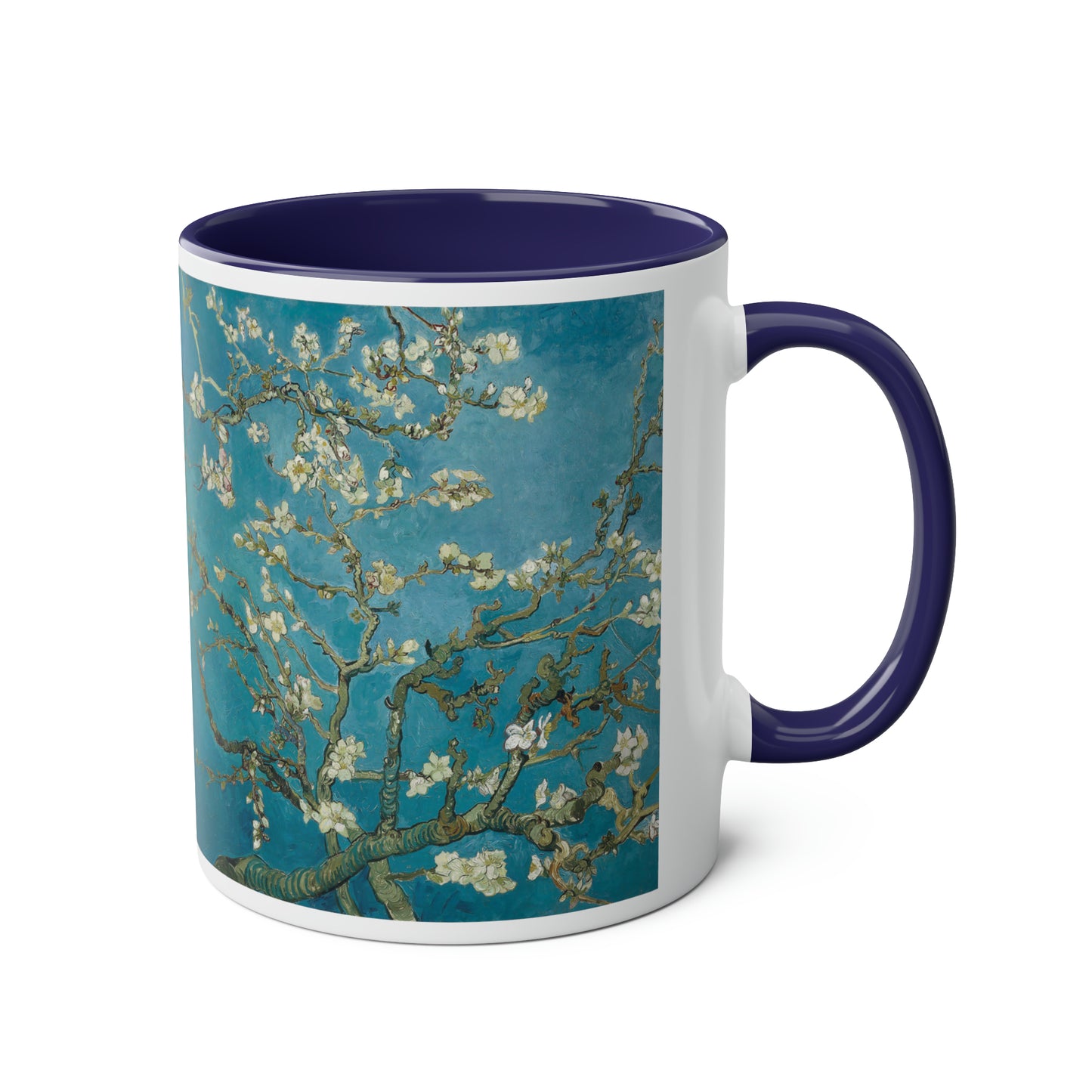 Van Gogh's Almond blossom (1890) - Original Fine Art Print Two-Tone Coffee Mugs, 11oz