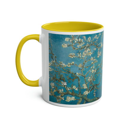 Van Gogh's Almond blossom (1890) - Original Fine Art Print Two-Tone Coffee Mugs, 11oz