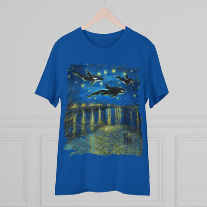 Van Gogh's Starry Night Over the Rhone (1888) - Dreams Fine Art Print Organic Cotton T-Shirt Unisex