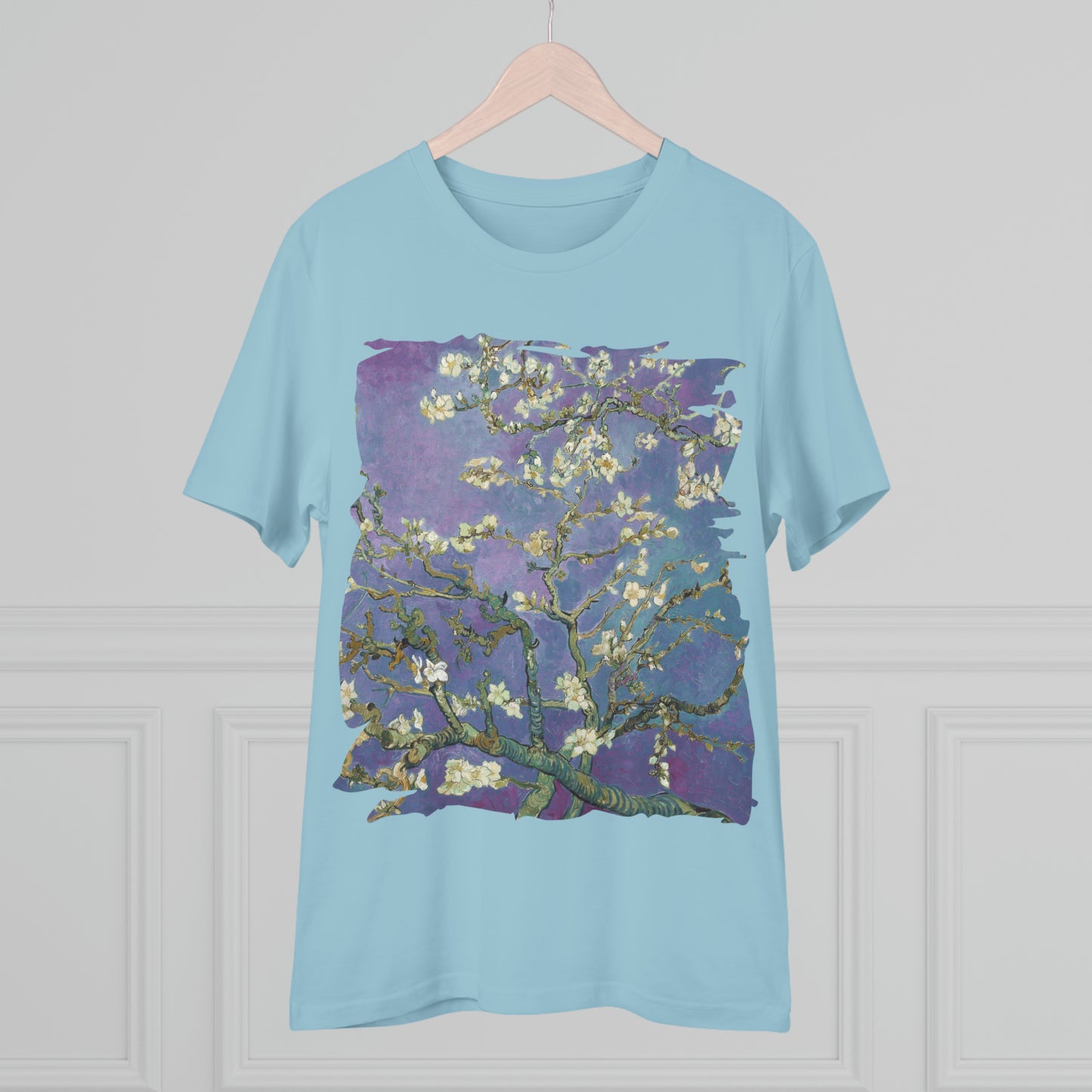 Van Gogh's Almond blossom (1890) - Purple Fine Art Print Organic Cotton T-Shirt Unisex