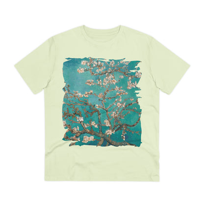 Van Gogh's Almond blossom (1890) - Turqoise Fine Art Print Organic Cotton T-Shirt Unisex