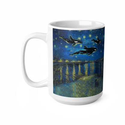 Van Gogh's Starry Night Over the Rhone (1888) - Dreams Fine Art Print Ceramic Coffee Mugs, 11oz, 15oz