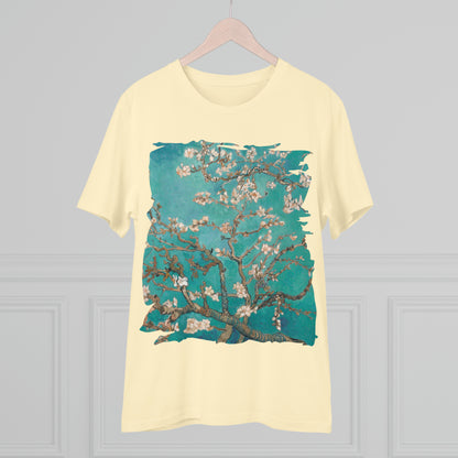 Van Gogh's Almond blossom (1890) - Turqoise Fine Art Print Organic Cotton T-Shirt Unisex